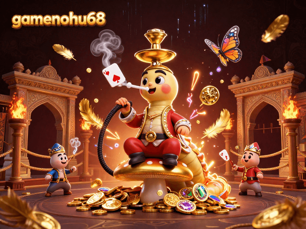Experience thrilling casino visuals with gamenohu68 featuring a unique 3D illustration of gaming characters.