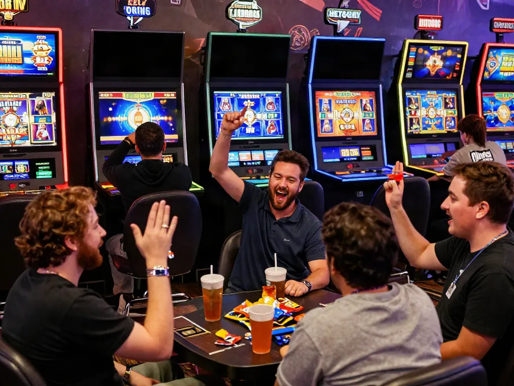 Players enjoying non GamStop slots at vibrant online casino