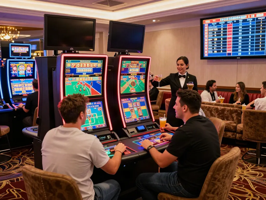 Exciting non gamstop slots gaming scene in a luxurious online casino.