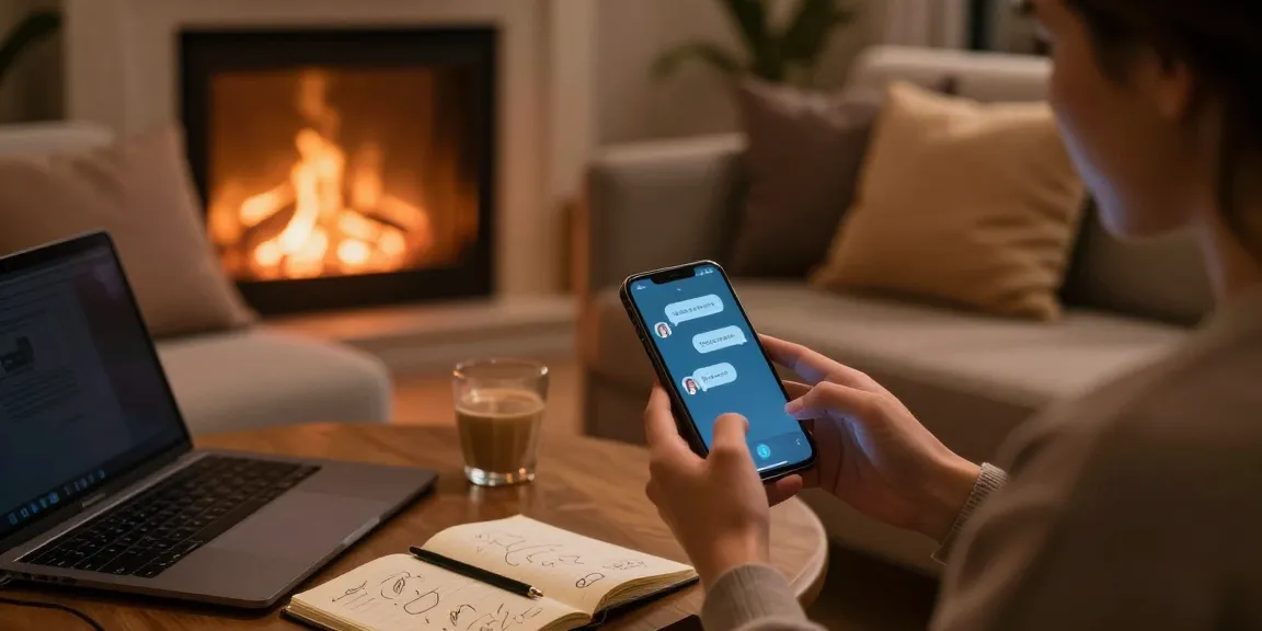 Engaging in nsfw ai chat in a cozy lounge setting with warm lighting.