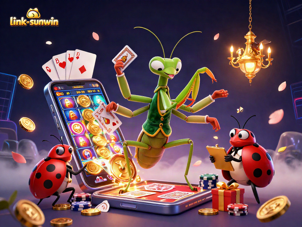Experience thrilling gaming action with link-sunwin's vibrant casino scene featuring dynamic characters and playful elements.